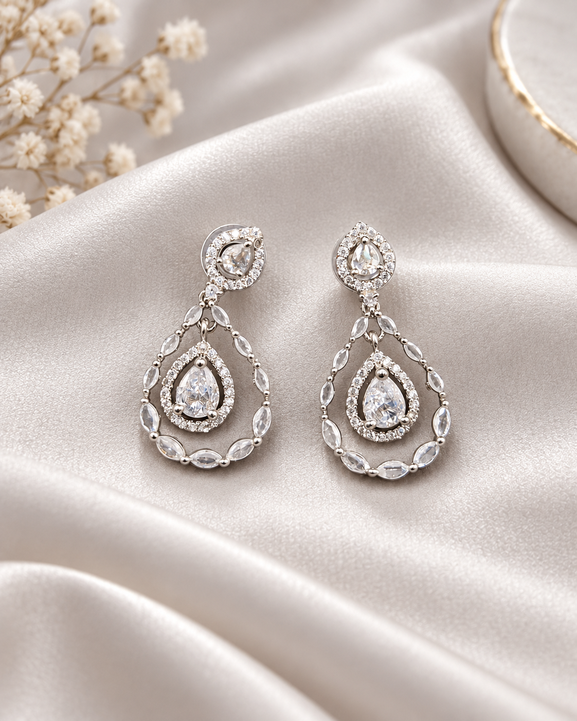 Double Teardrop Earrings